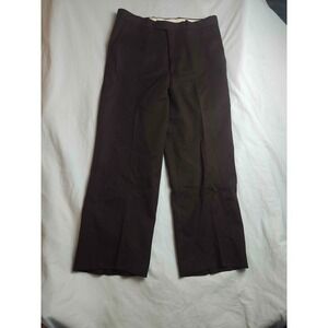 Rodin Dress Pants Mens Size 31X47 Brown Straight Trousers Flat Front Office